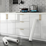 papier peint vinyle autocollant blanc uni moderne imperméable mur cuisine meuble rénovation