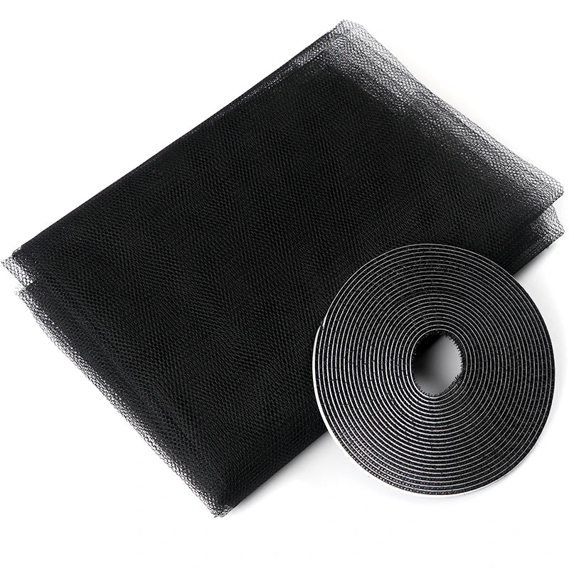 filet protection fenetre adhésif noir blanc maille fine polyester moderne