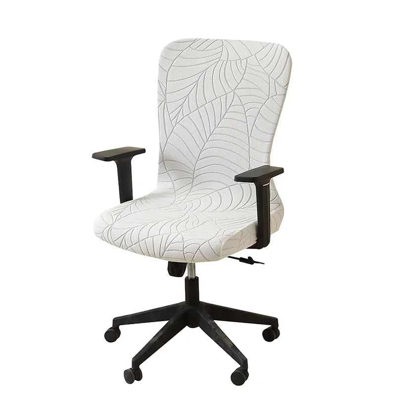 housse chaise verte feuilles moderne adhésive spandex polyester gaming