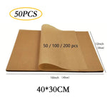 papier cuisson marron clair 8x12 16x12 16x16 feuilles antiadhésives écologiques