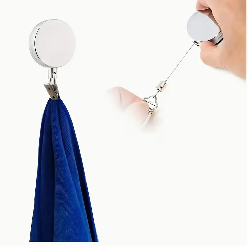 porte serviettes moderne auto adhésif acier inoxydable couleur argenté bleu marine blanc clips