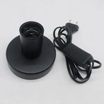 lampe table moderne base métal noir interrupteur câble prise us