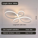 lampe led contemporaine minimaliste abstrait noir blanc fluides