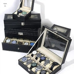 boîte rangement montres simili cuir cadenas classique 11cm 16cm 30cm étanche femmes