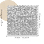 carreaux hexagonaux métal brossé adhésifs modernes gris bronze cuivre doré salle bain chambre