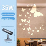 projecteur ambiance papillons blanc rose violet moderne led télécommande