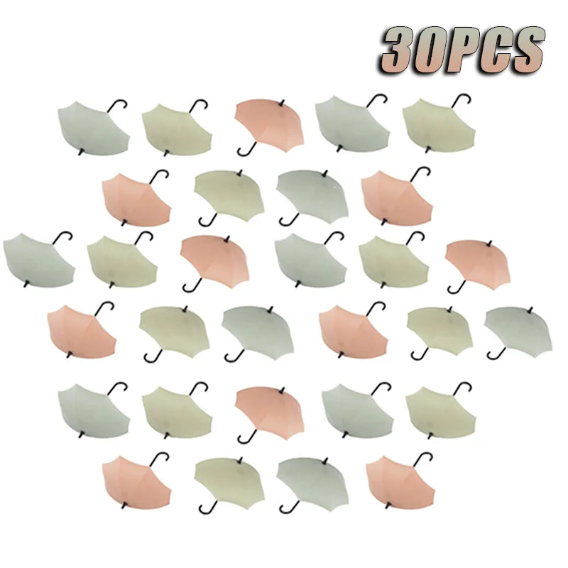 porte clés porte savon ombrelle moderne minimaliste beige rose gris blanc texture ombrelle crochets