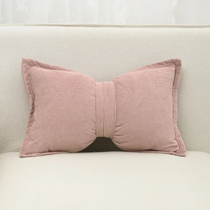 taies d'oreiller polyester corduroy moderne marron clair beige bleu marine 30x50cm opaques fixées maison
