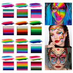 ruban adhésif multicolore rayures horizontales moderne stickers pinceau peinture corporelle uv luminescente halloween festivités
