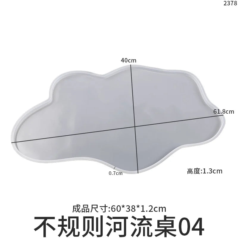moule silicone résine plateau décoration table plage moderne vague sable fini blanc