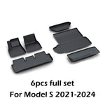 tapis sol coffre tesla model 2021 2024 noir rayures horizontales intégré étanche