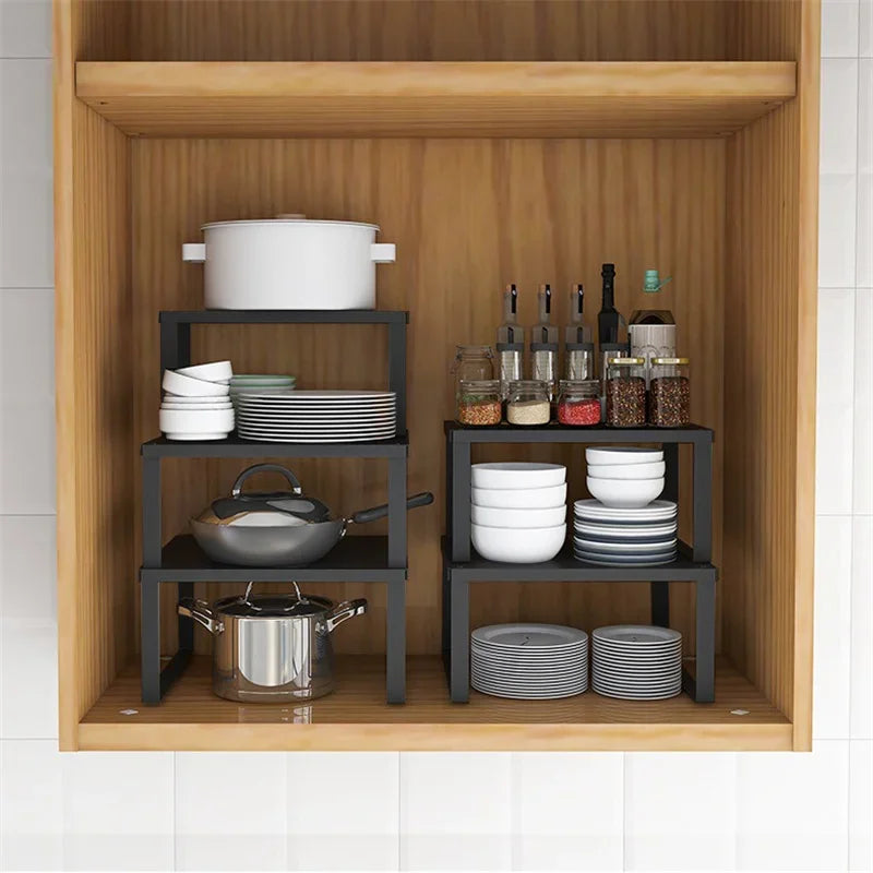 étagère cuisine métal moderne noir structure simple réutilisable multipurpose