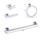ensemble accessoires salle bain chrome porte serviette savon dentifrice gobelet mural métal