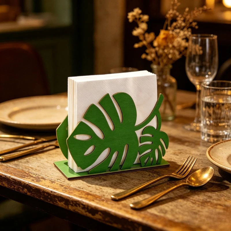 porte serviettes bois ancre thème marin welcome hilton head napkin holder deco table moderne