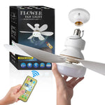 ventilateur led lumière moderne blanc télécommande variation luminosité facile chambre salon