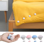 attache couette clip champignon moderne rose bleu blanc doux tissu minimaliste clips lit