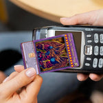autocollants carte crédit yu gi oh violet multicolore illustrations brillantes adhésifs cartes jeu dimension