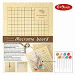 kit bricolage macramé planche mousse fils colorés épingles fleurs loisirs créatifs nœuds