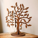 présentoir bijoux arbre branches feuilles modernes blanches boucles oreilles anneaux chevilles pendentifs