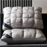 oreiller lit rectangulaire coton blanc motif relief moderne sommeil doux confort