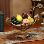 décoration table résine or marron fleurs classique vase boîte mouchoirs cendrier fruits bouquets
