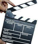 clapboard bois noir blanc rayures diagonales outil cinema prise vue film scène