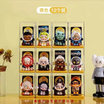 organisateur jouets transparent empilable multicolore figurines collection cartoonesque boîtes d'exposition acrylic modernes cartes d’identité