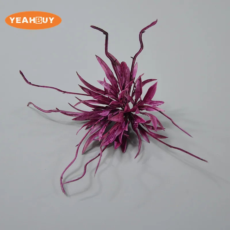 fleurs artificielles plantes décoratives branches fines feuilles pointues bouquet mariage décoration maison moderne