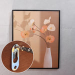clips fixation cadres argentés vis pratiques suspension murales travail bois