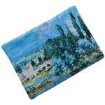 tissu imprimé coton biodegradable 145x50cm paysages fleurs abstrait impressionniste vert bleu rose