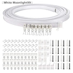 rideau rail flexible blanc moderne clips fixation plaques vis système coulissantINCTEDELETELASTWORD