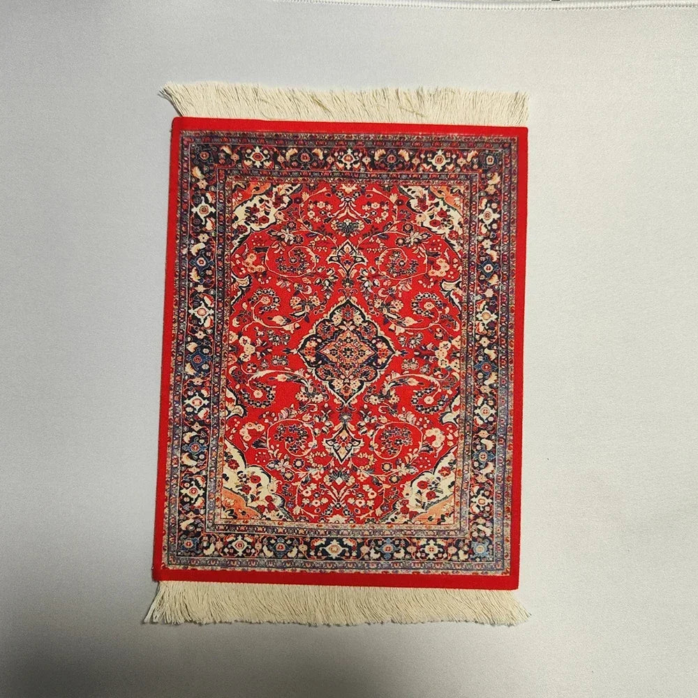 tapis souris motif fleurs persan classique caoutchouc antidérapant informatique bleu