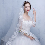voile mariée deux couches blanche classique élégante tulle épaules clips transparent légèrement opaque finement