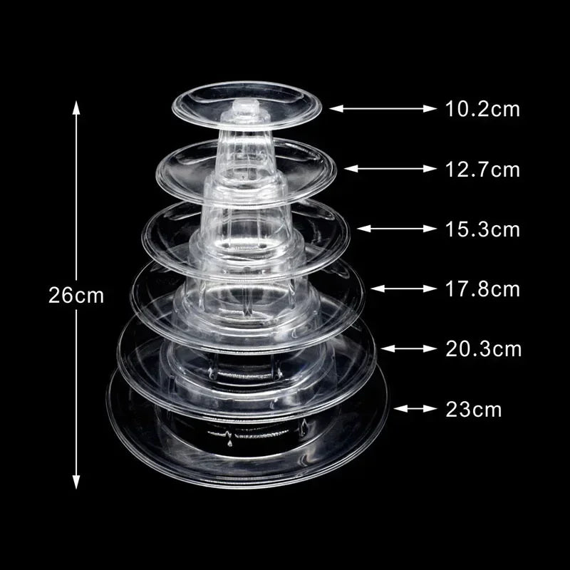 support macarons transparent moderne stand pâtisserie décoration mariage anniversaire cake display stand assembler adhésif
