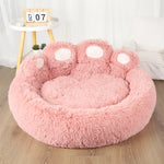 coussin chien peluche marron rose gris confortable moderne taille xl