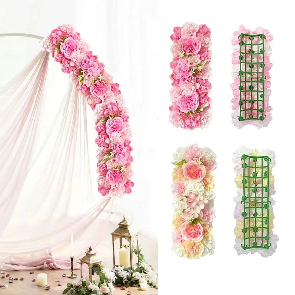 guirlande florale artificielle décoration maison blanc rose pâle vert clair clips romantiqueintérieur