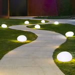 boule lumineuse solaire led rechargeable moderne blanc ip65 extérieur vacances télécommande