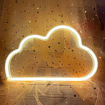 décoration murale néon arc ciel nuages moderne veilleuse USB LED colorée chambre festive
