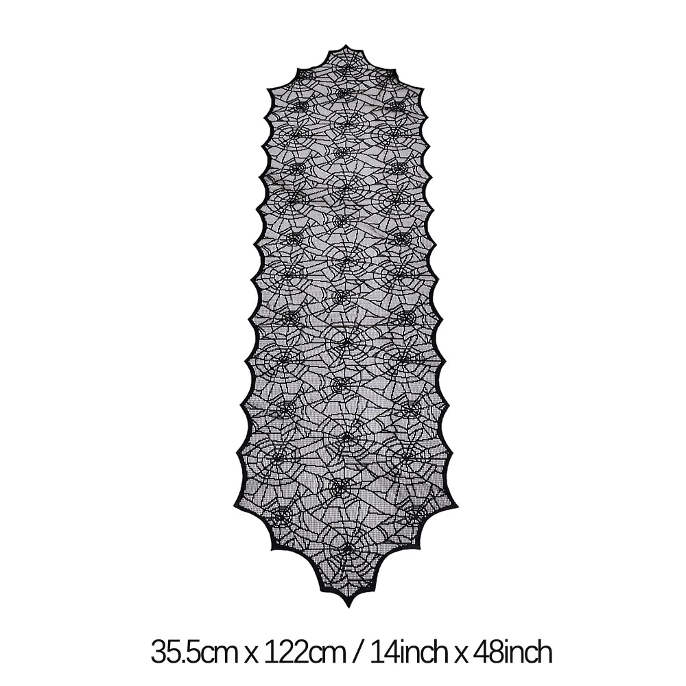 rideau toile d'araignée halloween motif araignées noir géométrique festif maison opaque