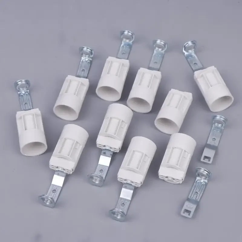 connecteurs électriques blancs modernes 40mm 9mm 10 pièces métal rond lisses opaques