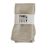serviettes table lin rose vert blanc jaune beige rustique minimaliste texture froissée aspect naturel
