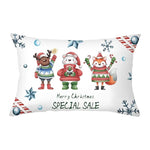 coussin Noël rouge motif rennes flocons neige décoration canapé salon fête hiver 30x50cm