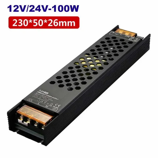 pilote led ajustable triac 10v 60w 100w 150w 200w 250w 300w noir industrielle aluminium