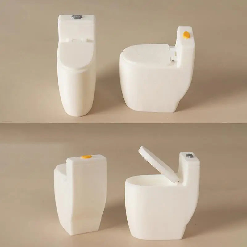 miniatures toilettes blanc minimaliste brosses wc accessoires poupées jouets imitation ornement décoration scène