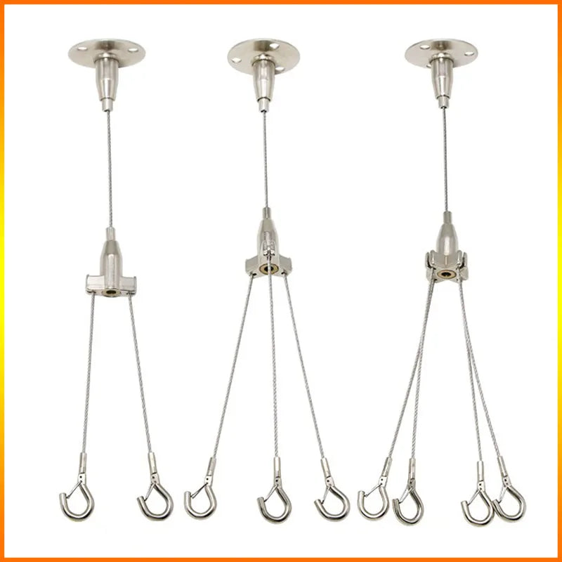 Kit suspension luminaire réglable acier inoxydable Ombre Interieur