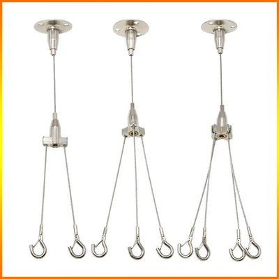 Kit suspension luminaire réglable acier inoxydable Ombre Interieur