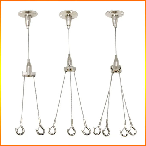 Kit suspension luminaire réglable acier inoxydable Ombre Interieur