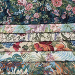 tissu chenille polyester opaque fleurs motifs peinture huile sofa coussin diyversible tablecloth nappe