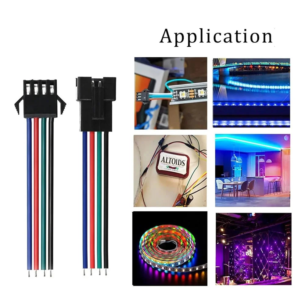 connecteur led jst broches noir câbles multicolores plat certification