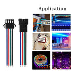 connecteur led jst broches noir câbles multicolores plat certification